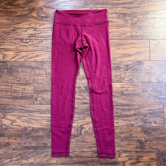 Lululemon • Wunder Under Pant legging Luon Pique maroon Rust Berry Bumble - Picture 2 of 12